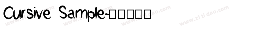 Cursive Sample字体转换